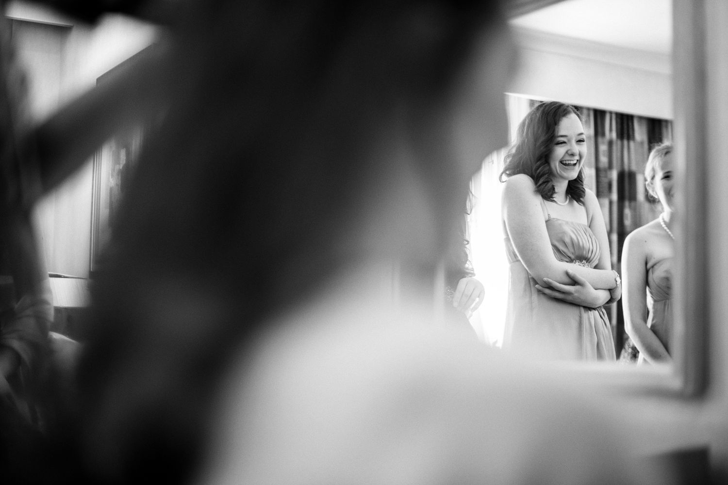 Artistic black and white photograph with blurred edges creating dramatic mood.