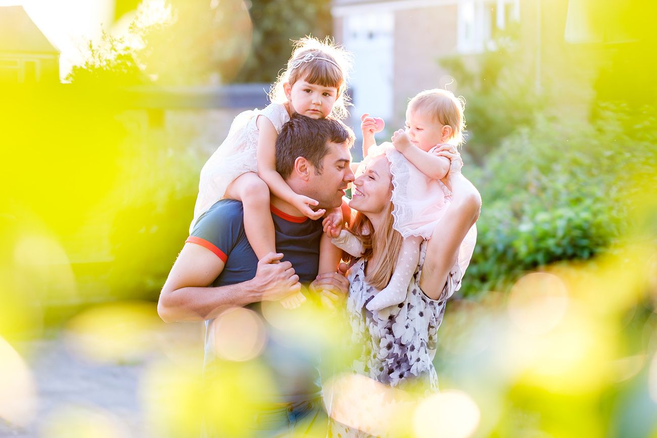 Sunny outdoor scene with yellow bokeh effects and natural lighting.