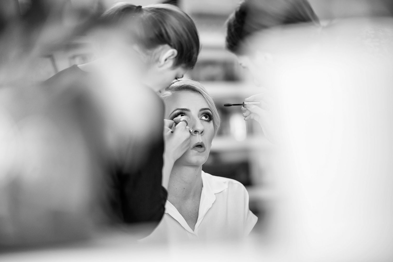 Artistic black and white close-up photography with soft focus effects.