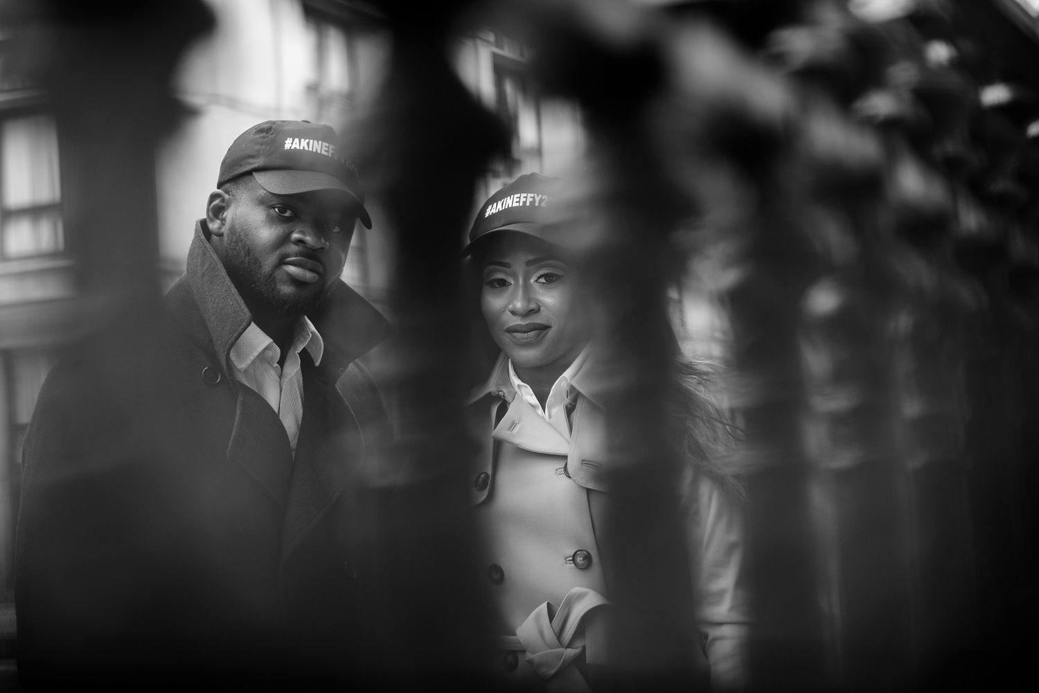 Artistic black and white portrait with selective focus and natural light.