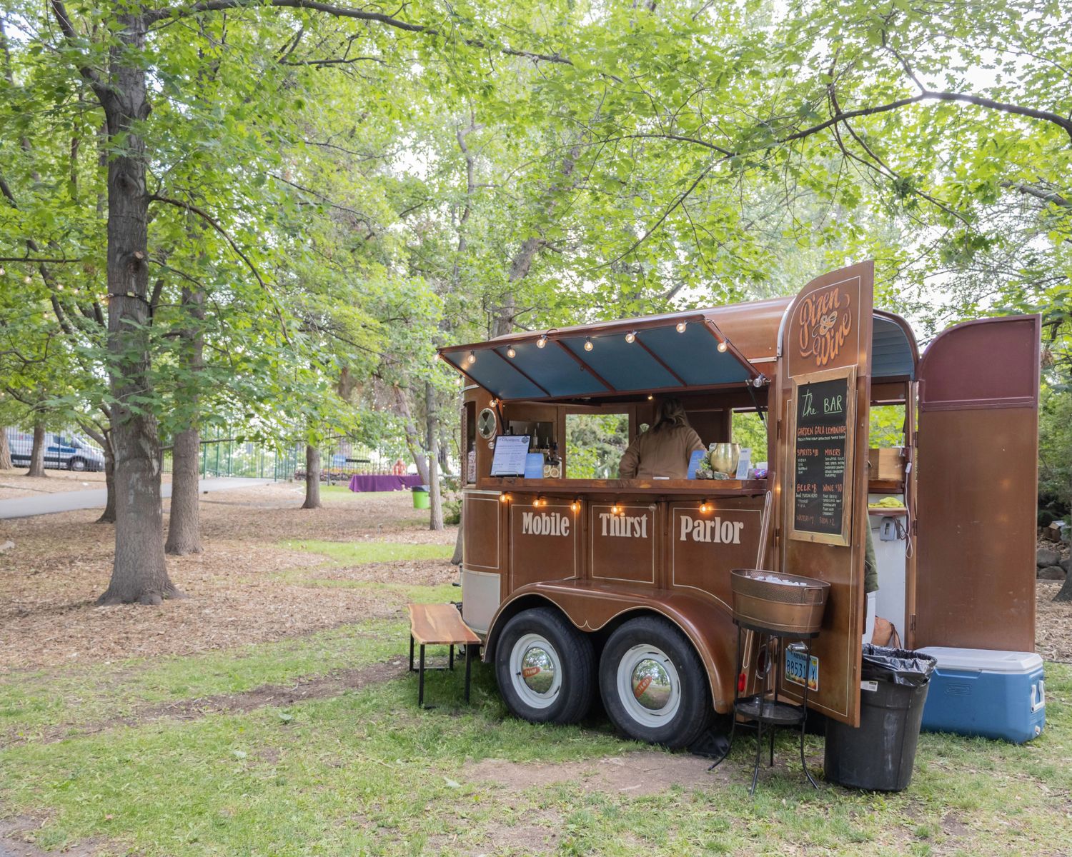 Drink cart at an event