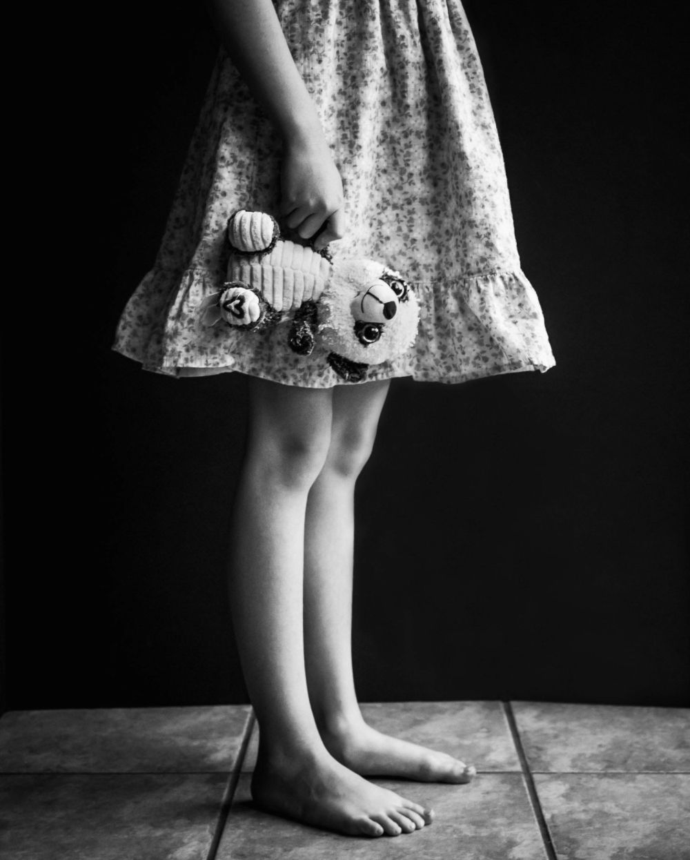 Girl holding a teddybear