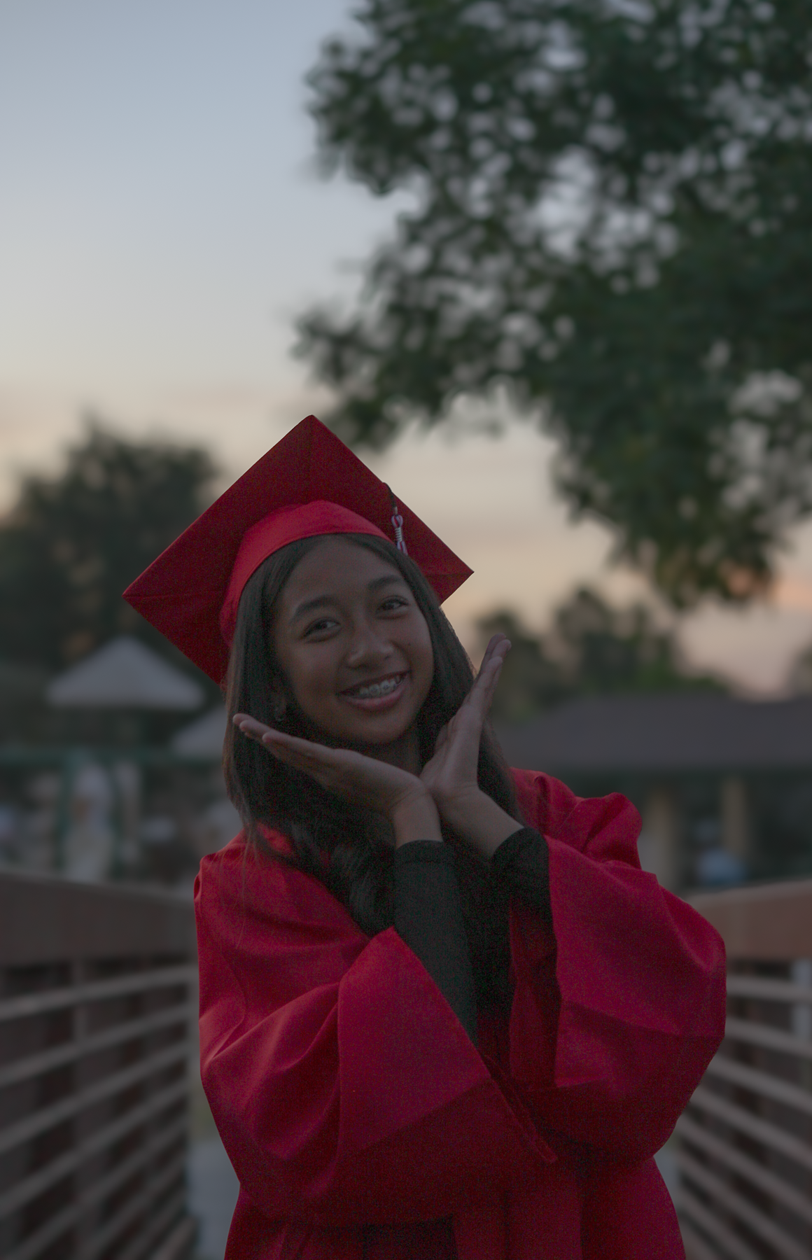 Graduation Photos in Red