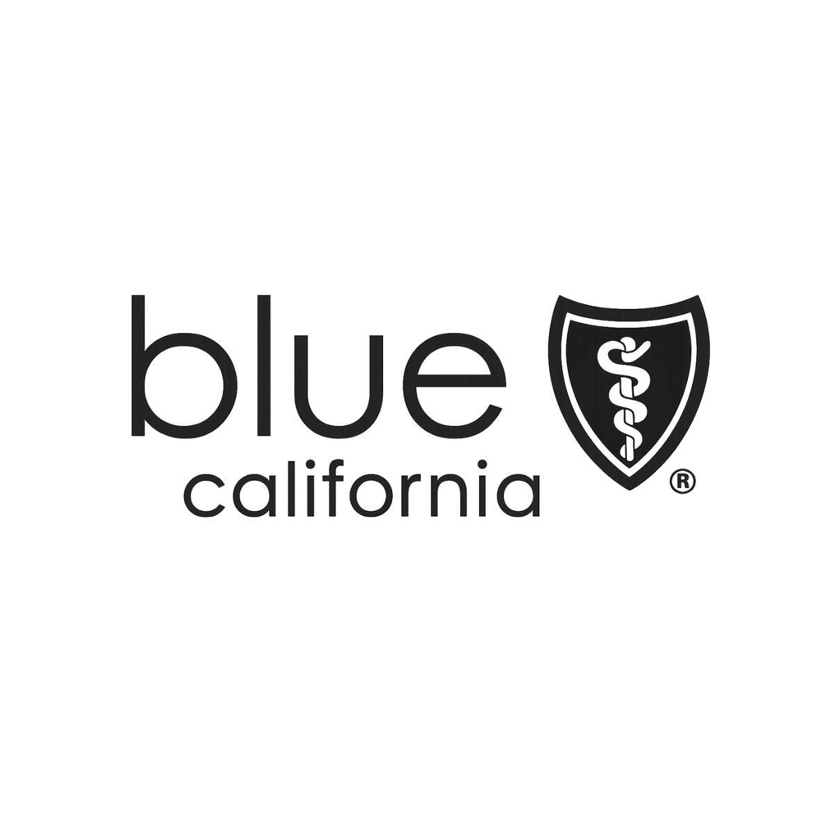 Blue Shield of California logo with text and medical symbol in black and blue color scheme.