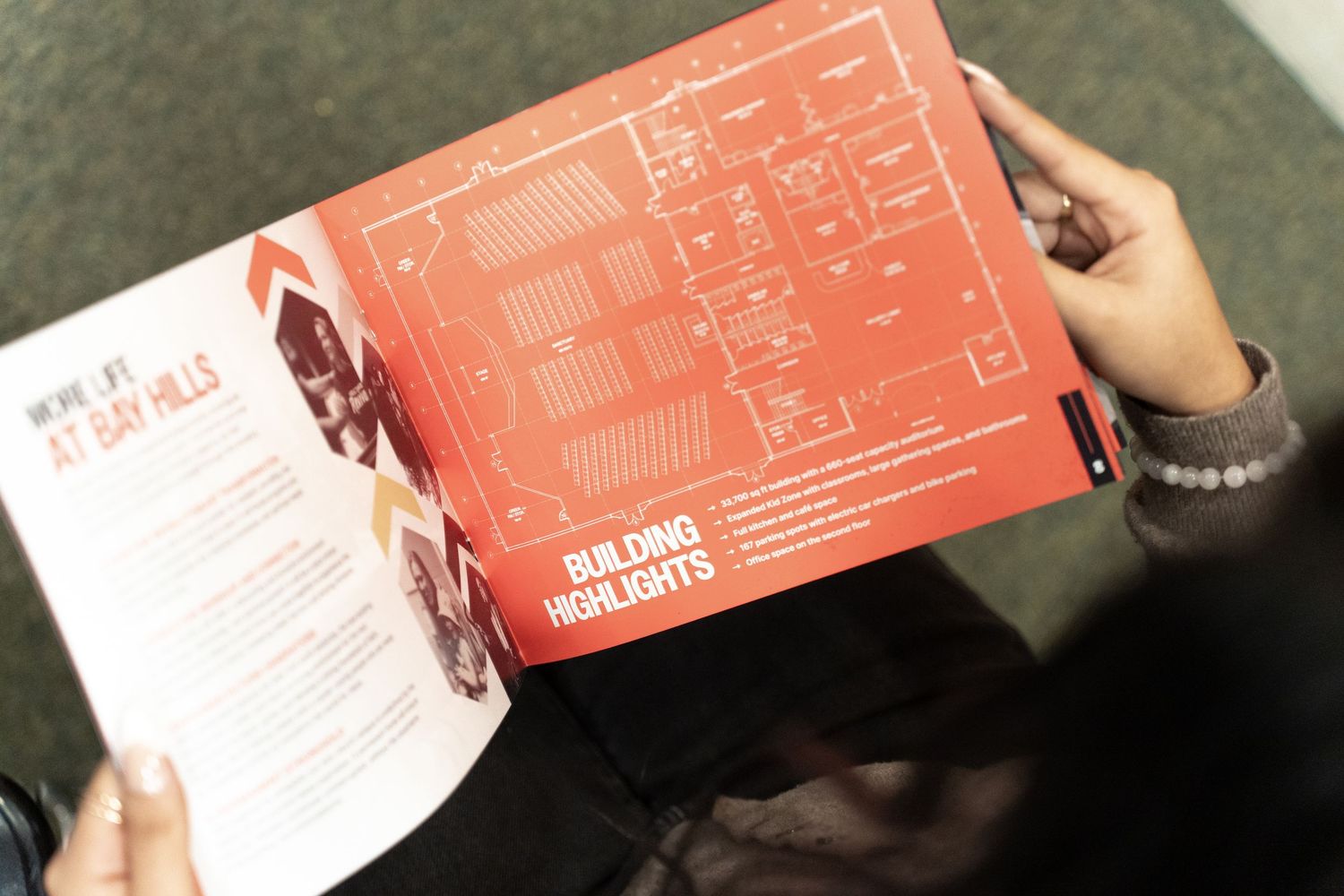 Multiple hands holding red event tickets or passes in sequence.