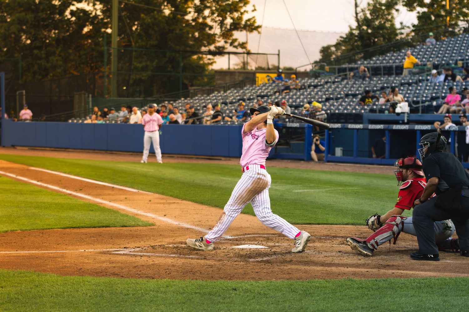 player hitting ball