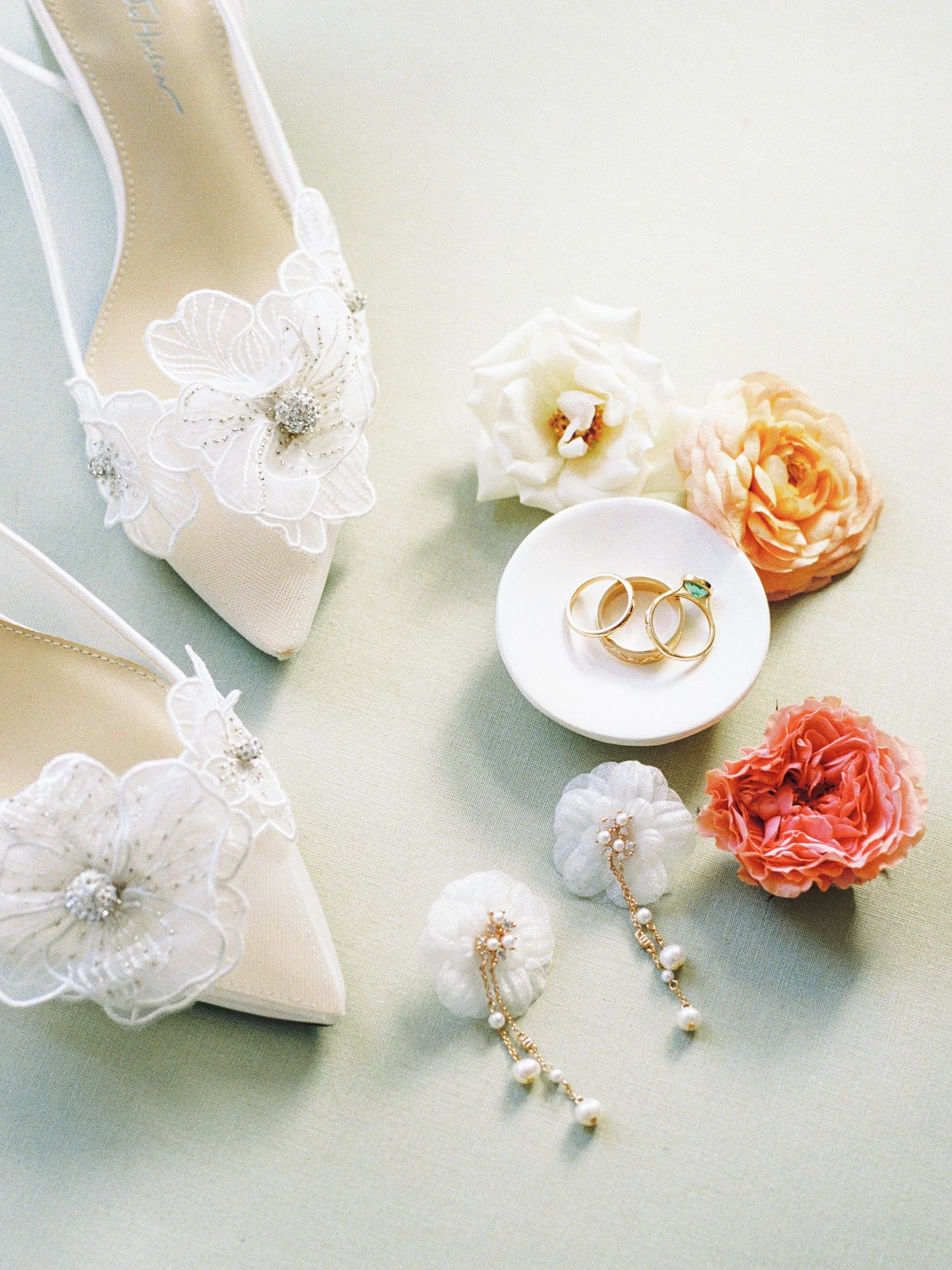 FWedding Flat Lay. The Flower Company NJ. Shannon Greene Photography. Film Wedding Photographer NJ