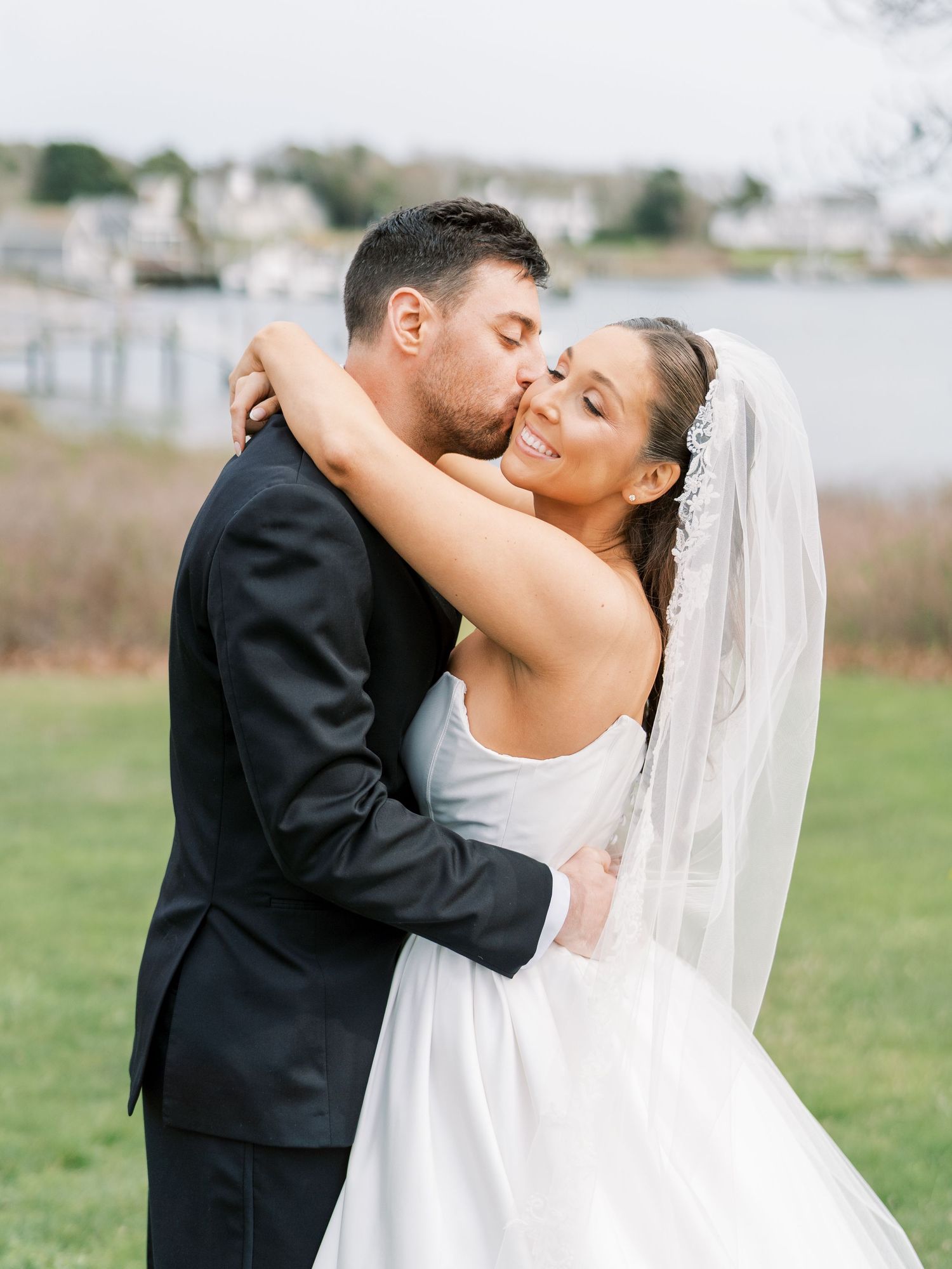 Bride & Groom first look. Wychmere Beach Club