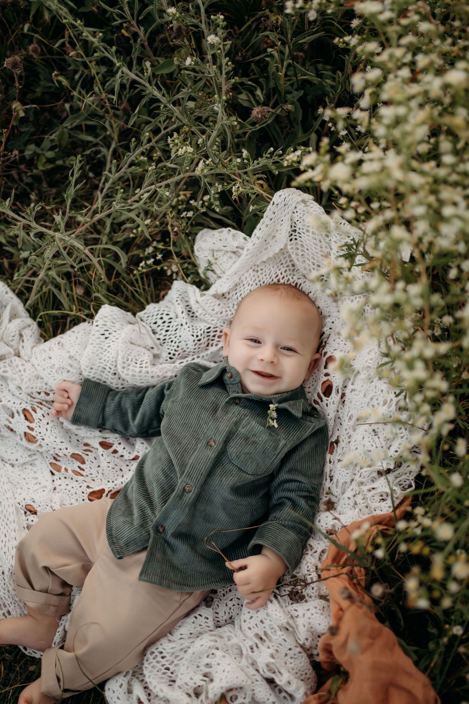 Peaceful newborn baby portrait during Topeka Kansas newborn photo session
