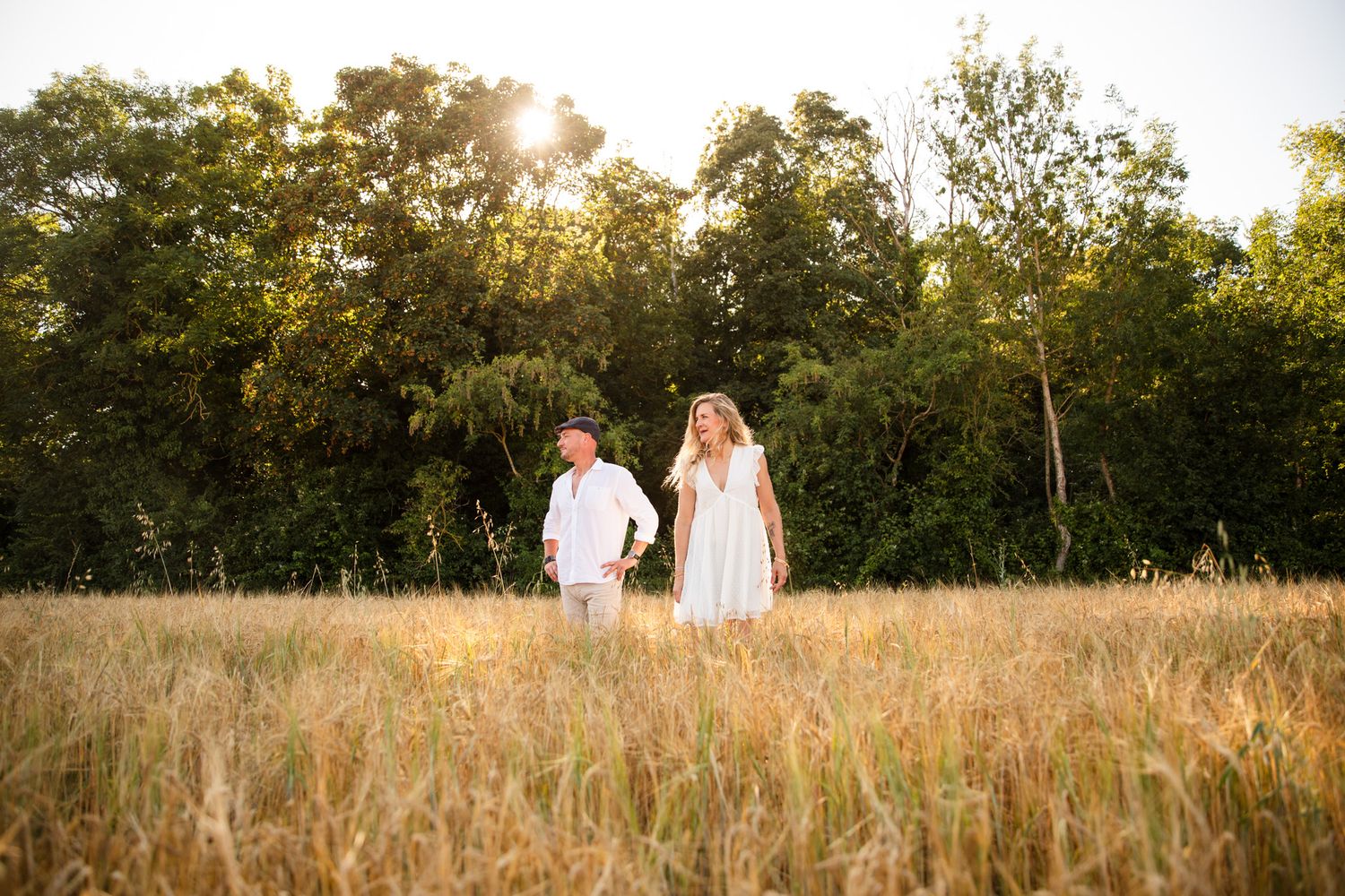 shooting engagement champs de blés caen photographe normandie