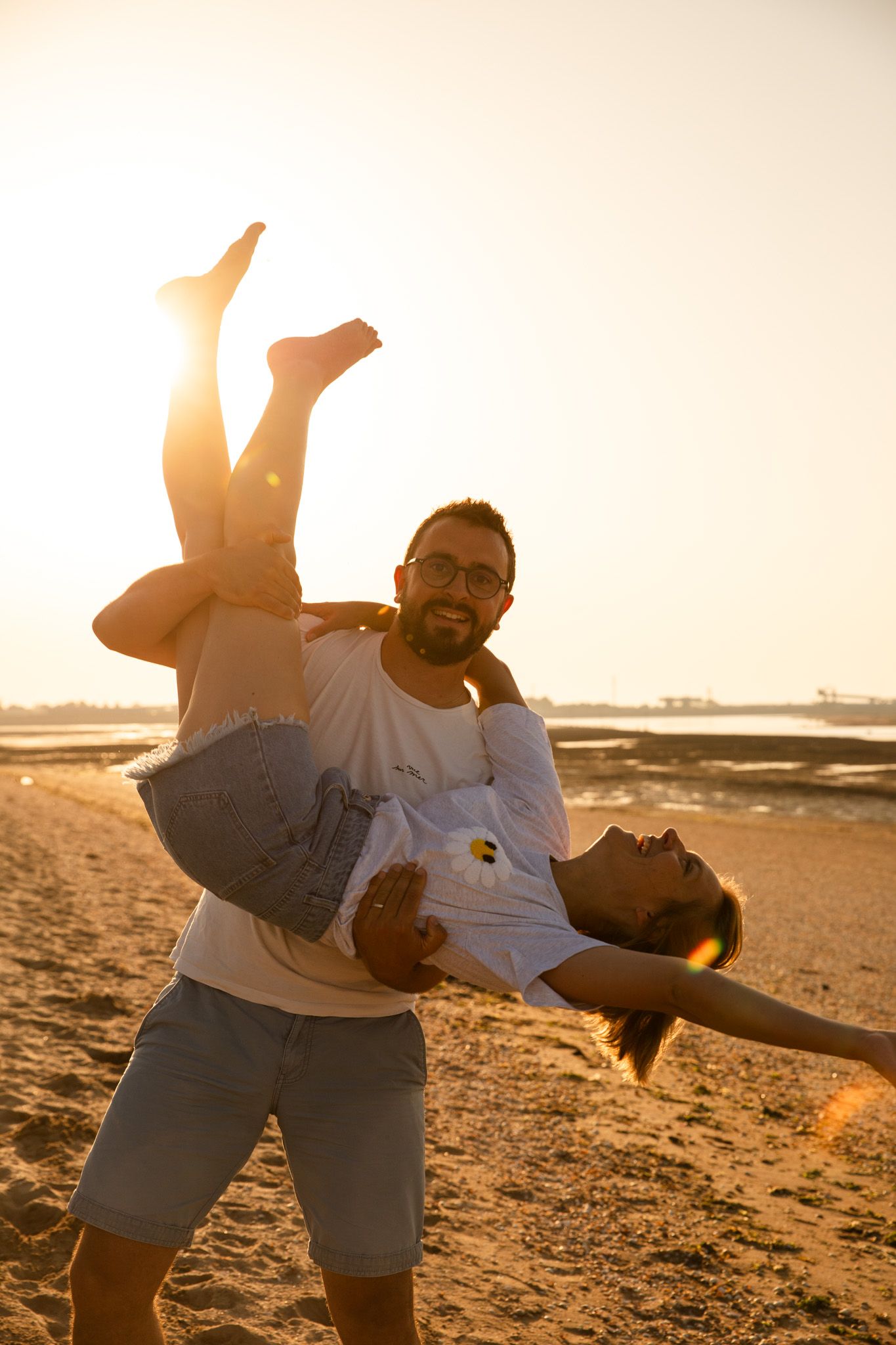 shooting photo plage ouistreham coucher du soleil photographe caen