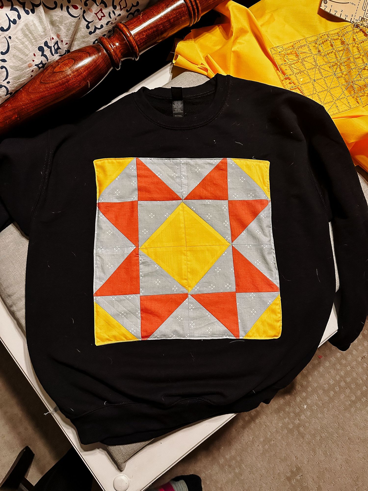Project 365 - quilting sweatshirt project.