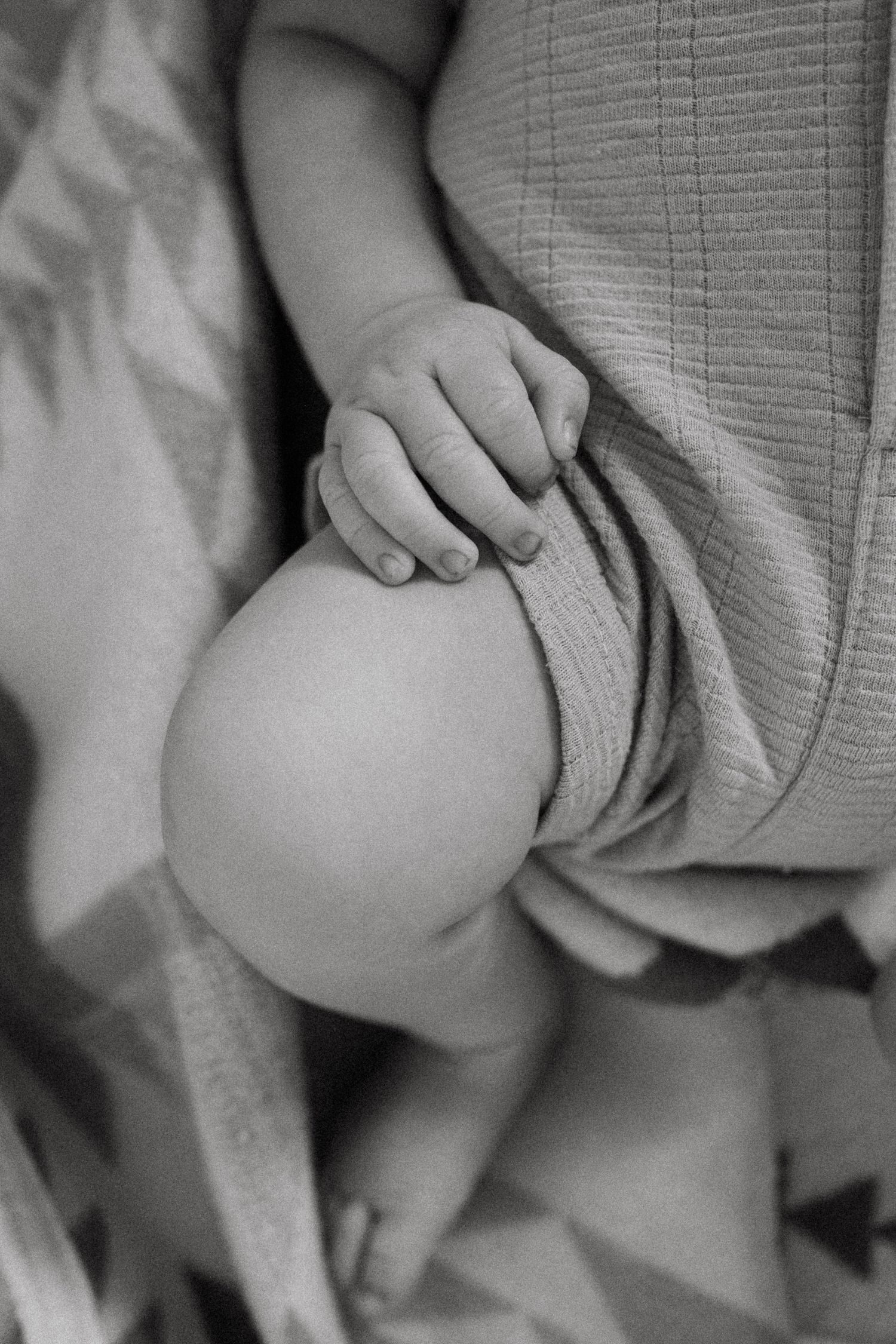Close up of newborn fingernails.