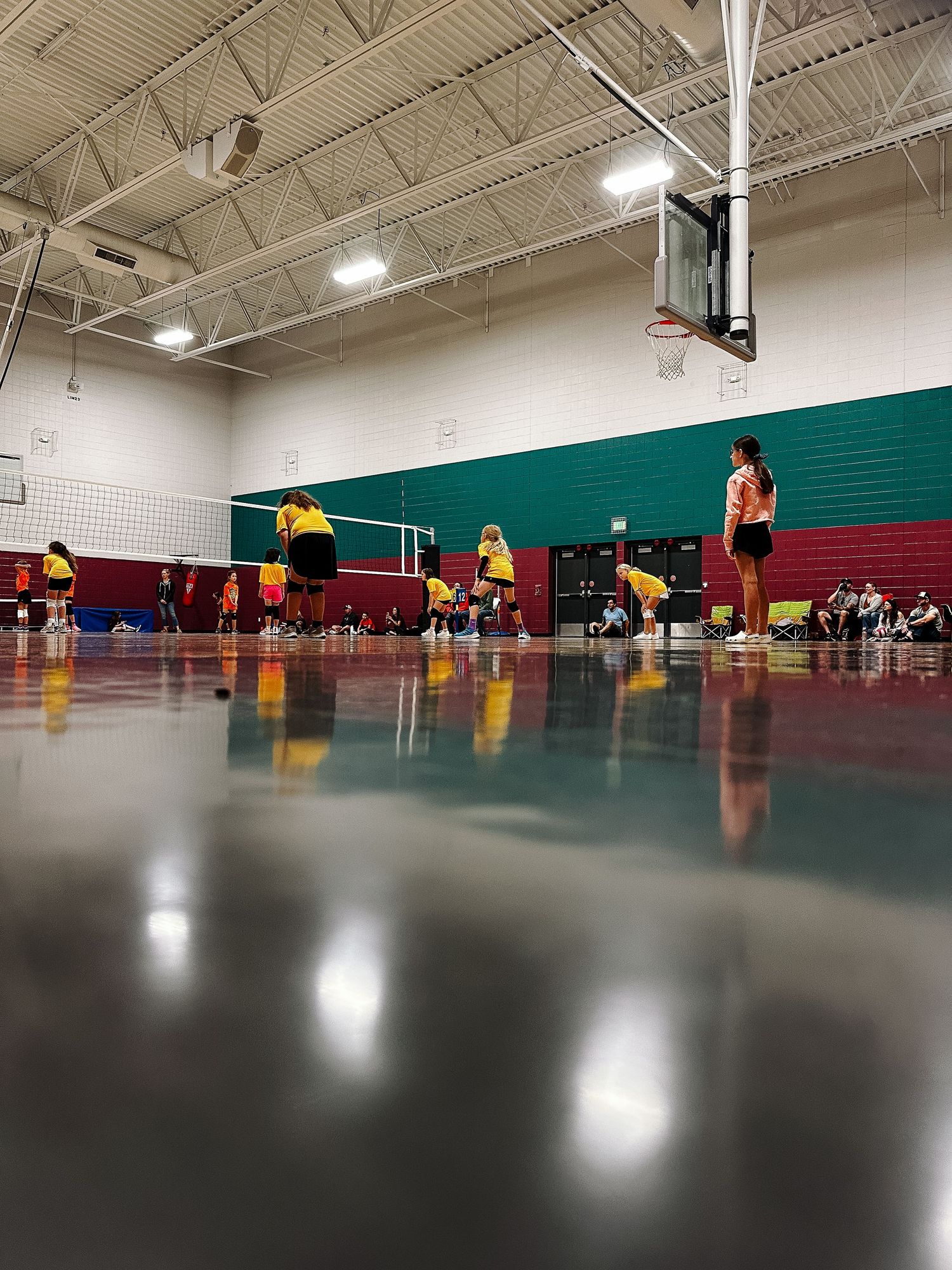 Project 365 photo - volleyball team playing game in a gym.