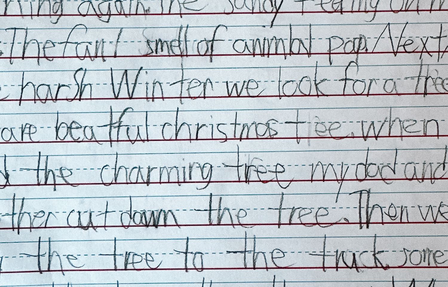 Project 365 - close up of kids writing.