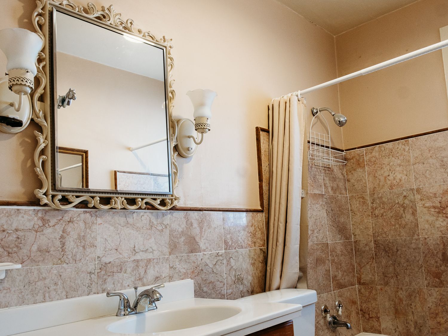 MLS Listing bathroom photo craftsman style home Denver Colorado professional Denver photographer.