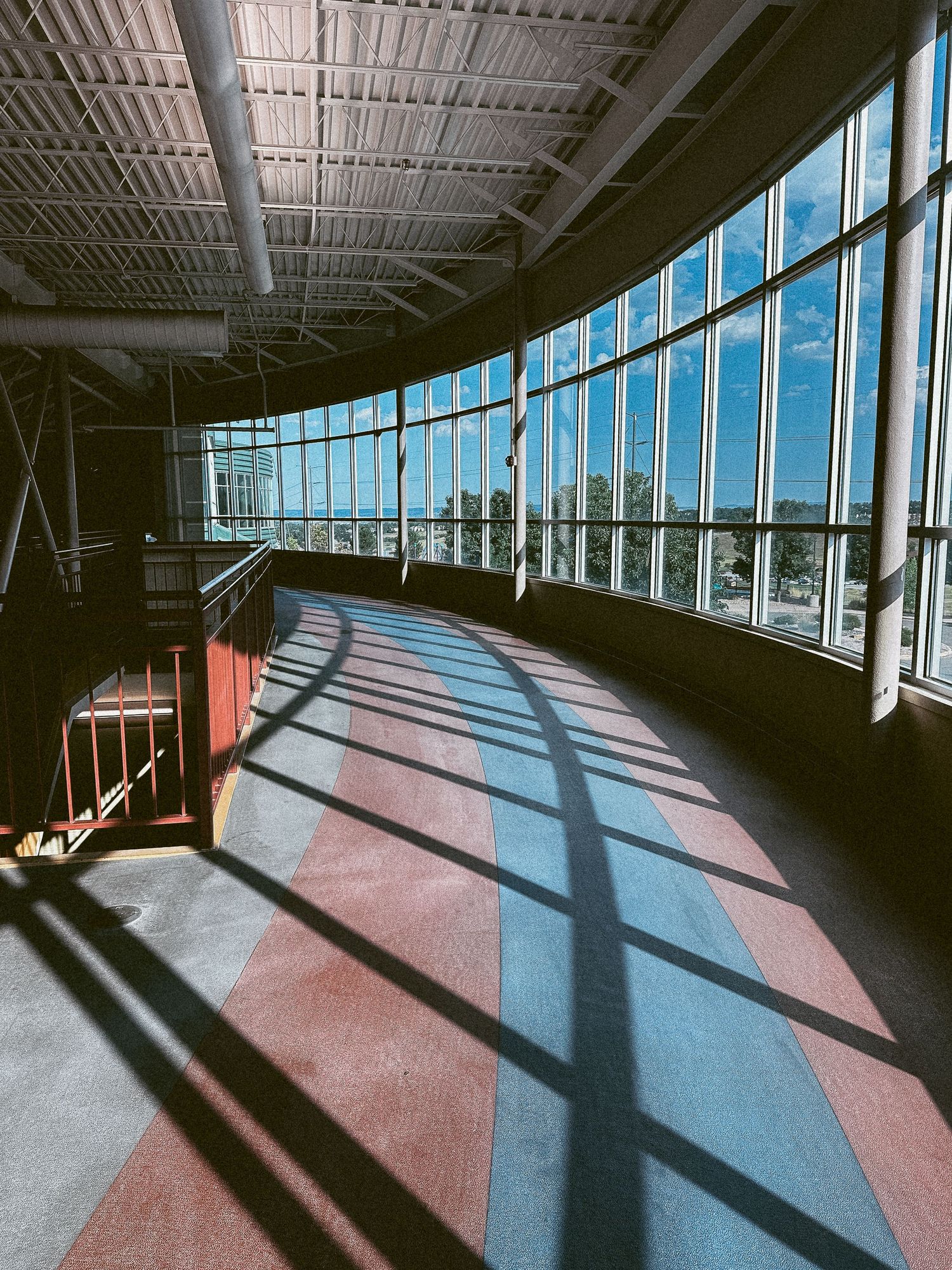 Project 365 photo - track at rec center with dramatic shadows.