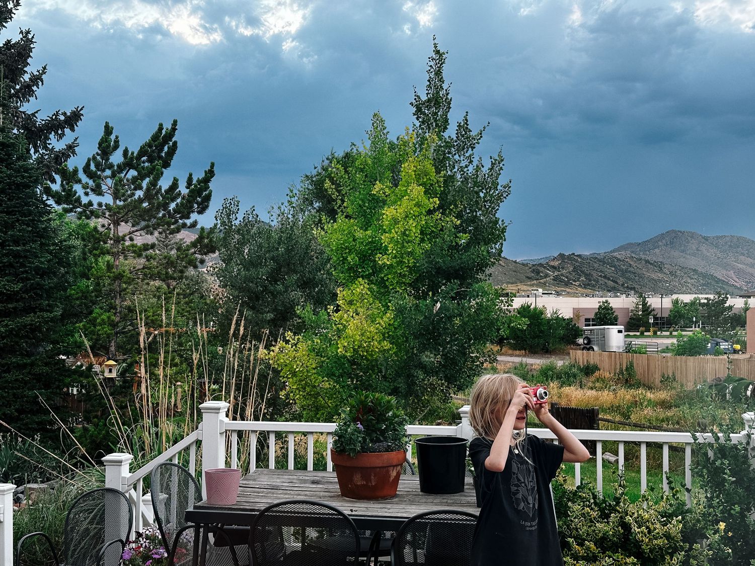 The view off a deck in a Littleton backyard.