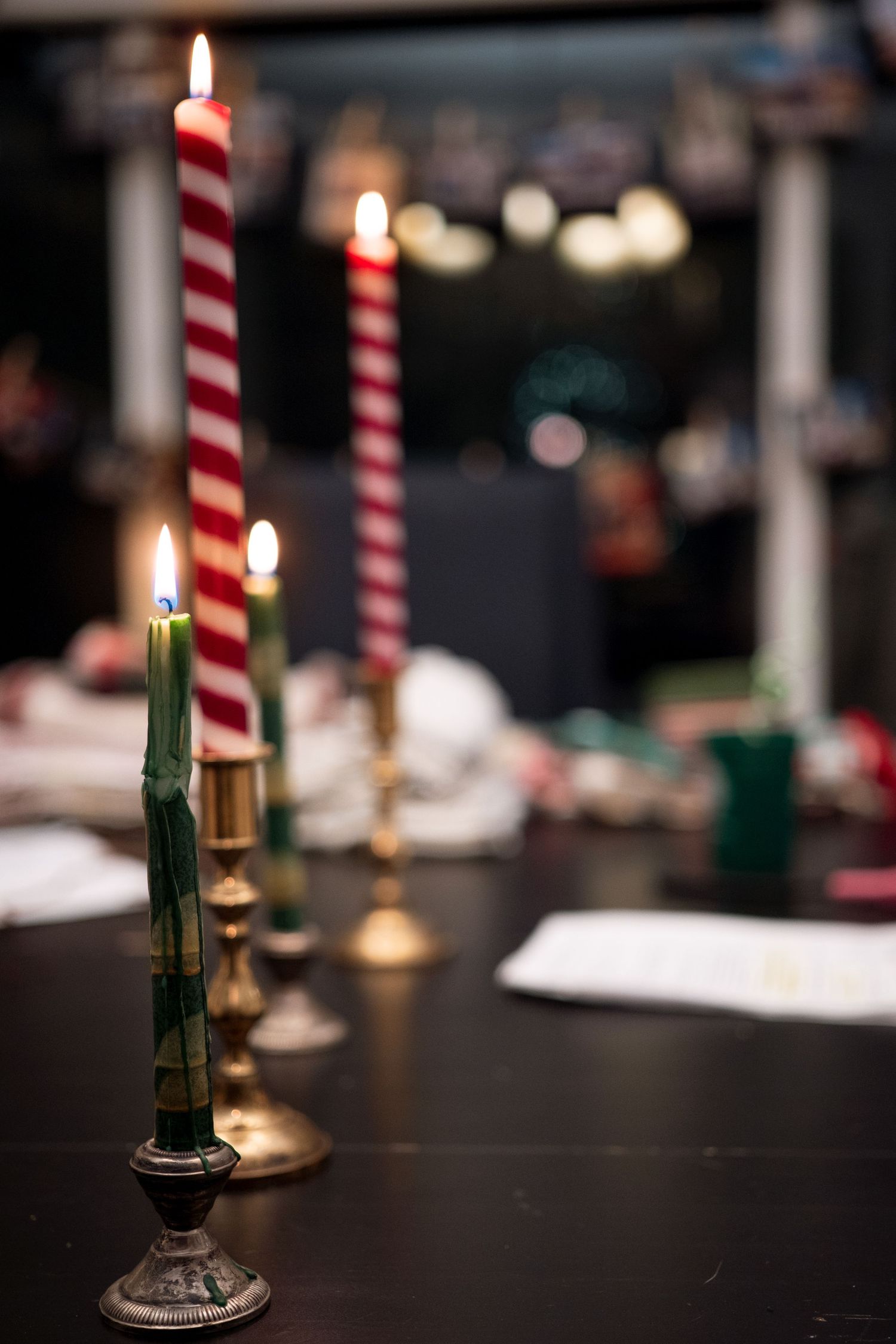 Project 365 - close up of holiday candles.