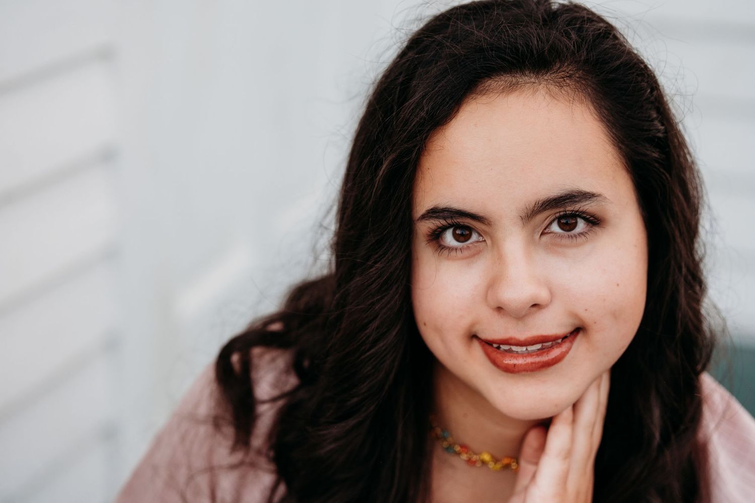 Close up of senior portrait in Golden Colorado.
