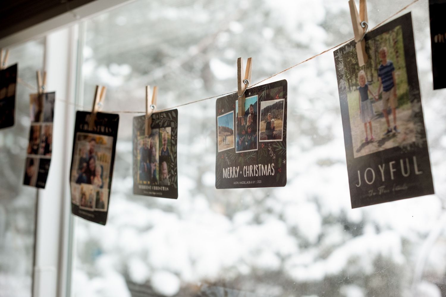 Project 365 - close up of family Christmas cards.