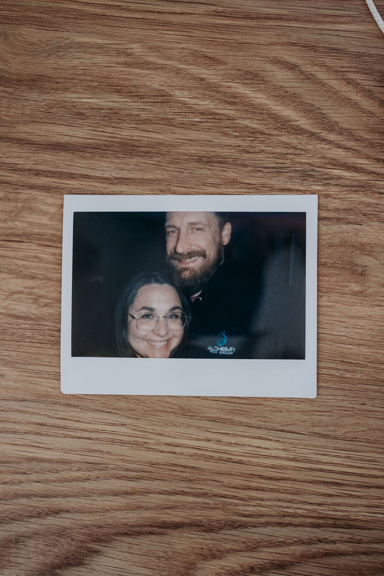 Polaroid of couple.