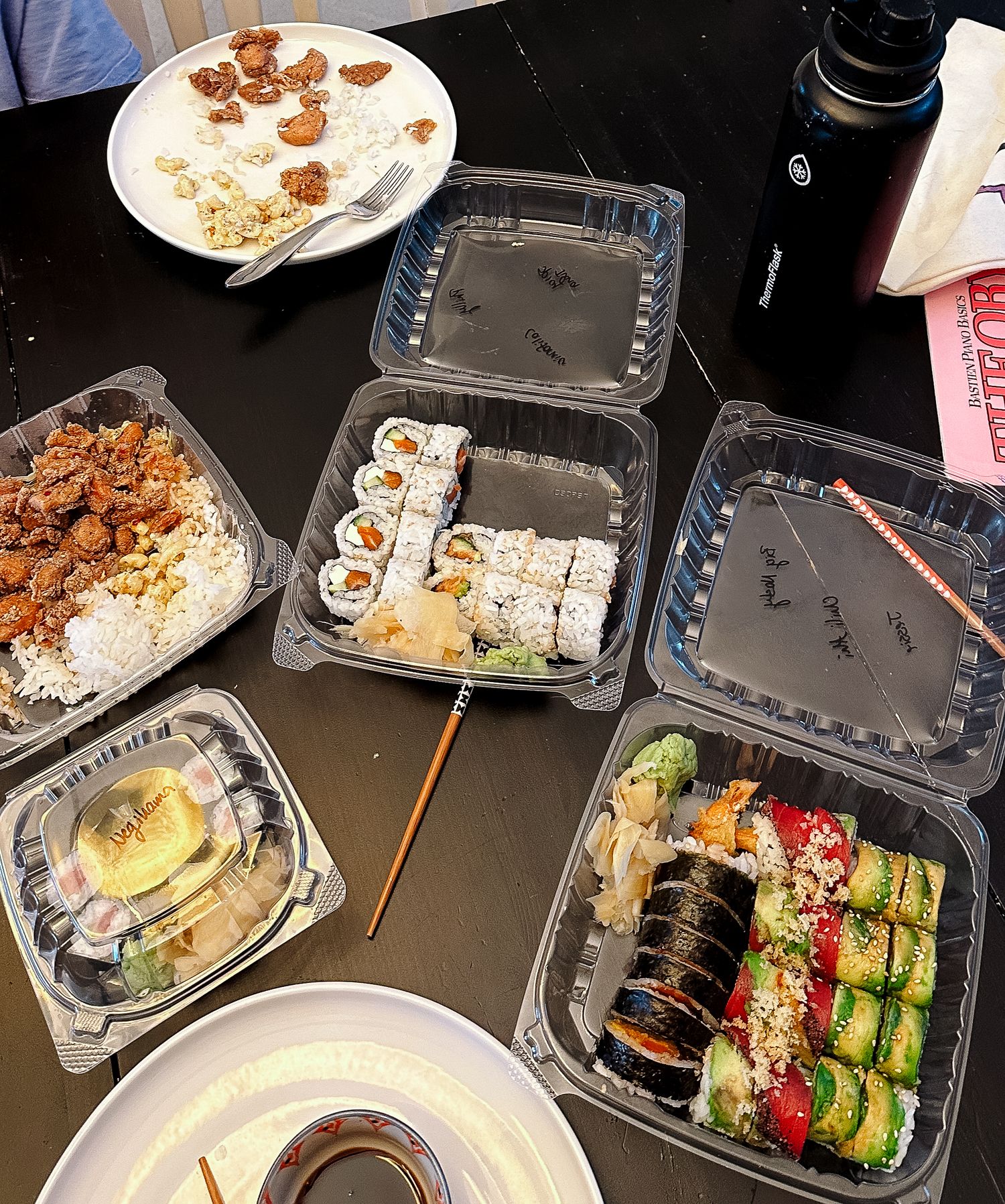 Project 365 photo - sushi dinner on table.