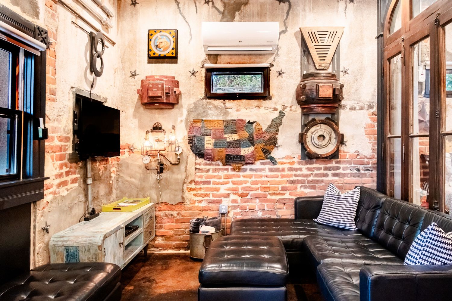 Airbnb photo Denver Colorado professional Denver photographer, stunning living room decorated with urban and industrial decor.