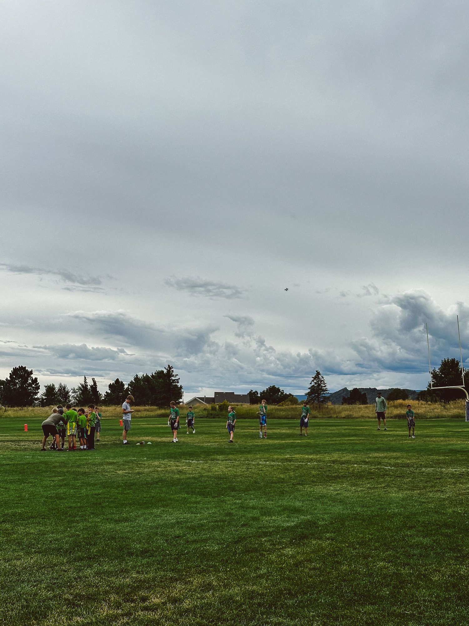 Project 365 photo - children playing flag football at park.