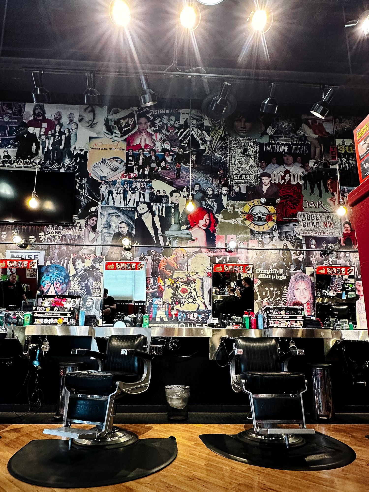 Denver photographer's project 365, June, brightly decorated barber shop.