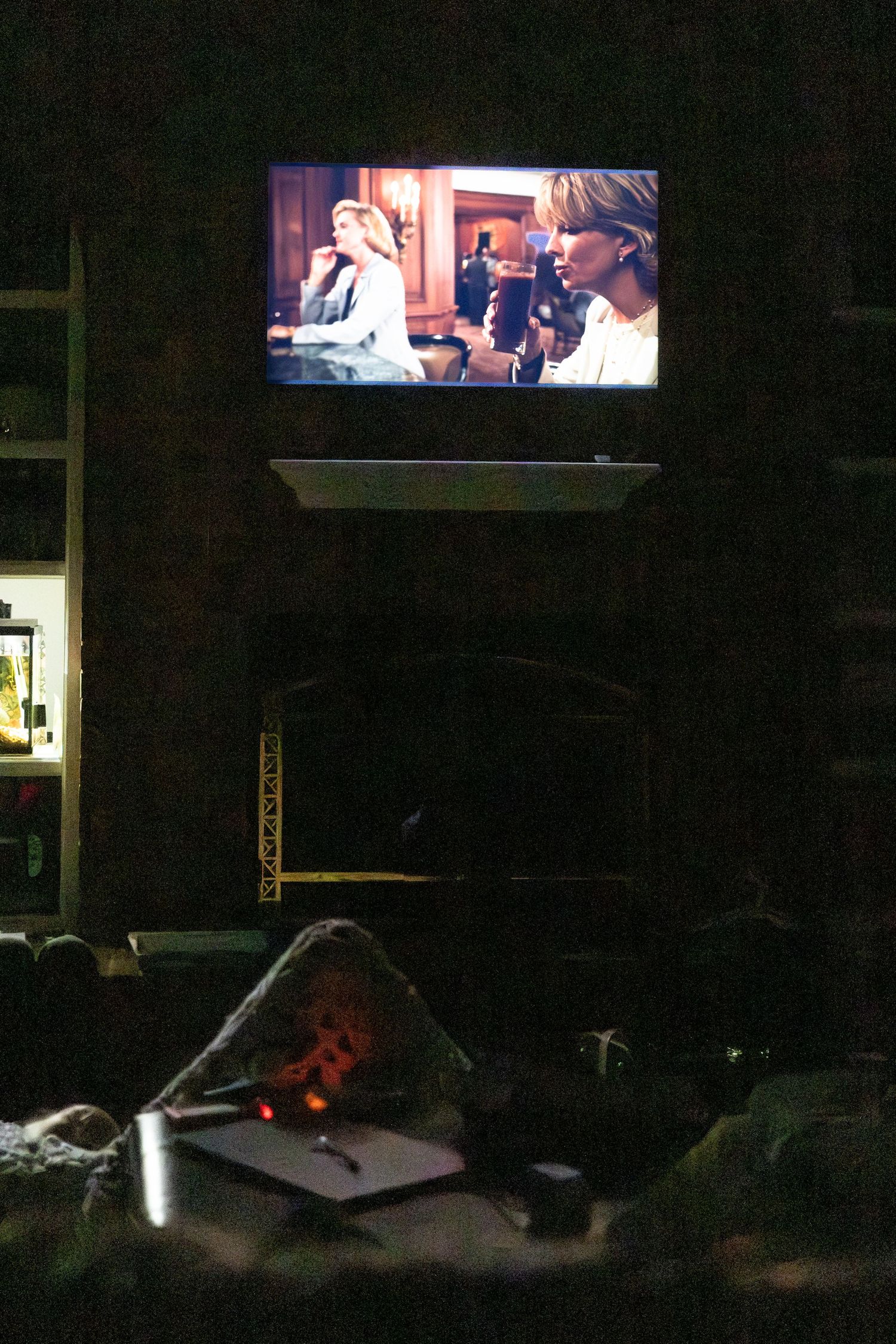 Project 365 - dark livingroom, the Parent Trap on TV.