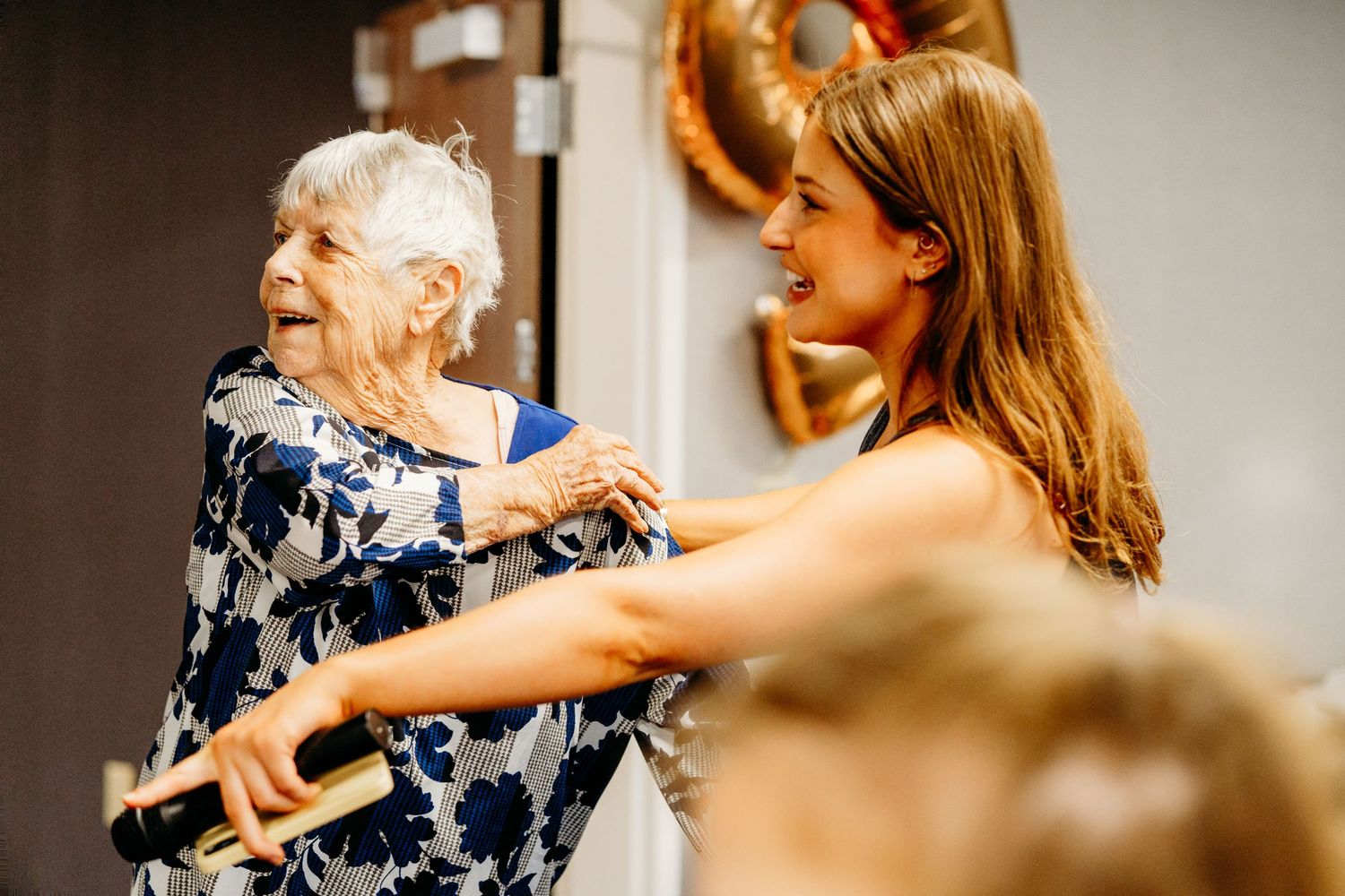 Grandmother's surprise reaction for her surprise 90th birthday party.