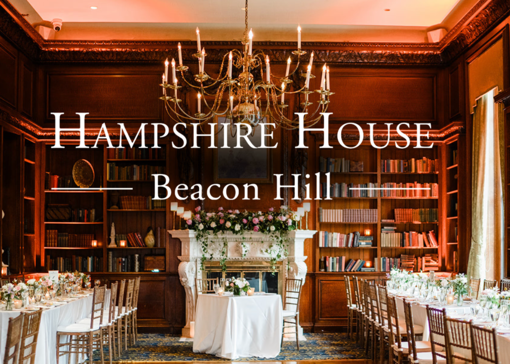 Hampshire House Beacon Hill wedding venue interior — Boston venue for weddings photographed by Helen Fang Studio