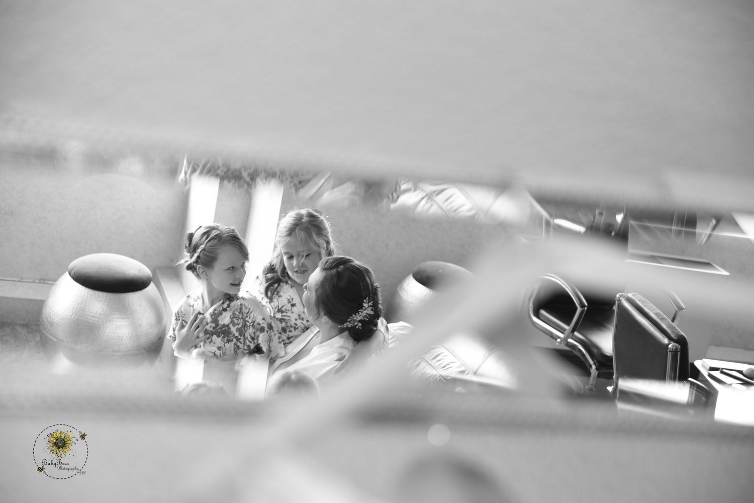 Abstract black and white artistic wedding photography sequence.
