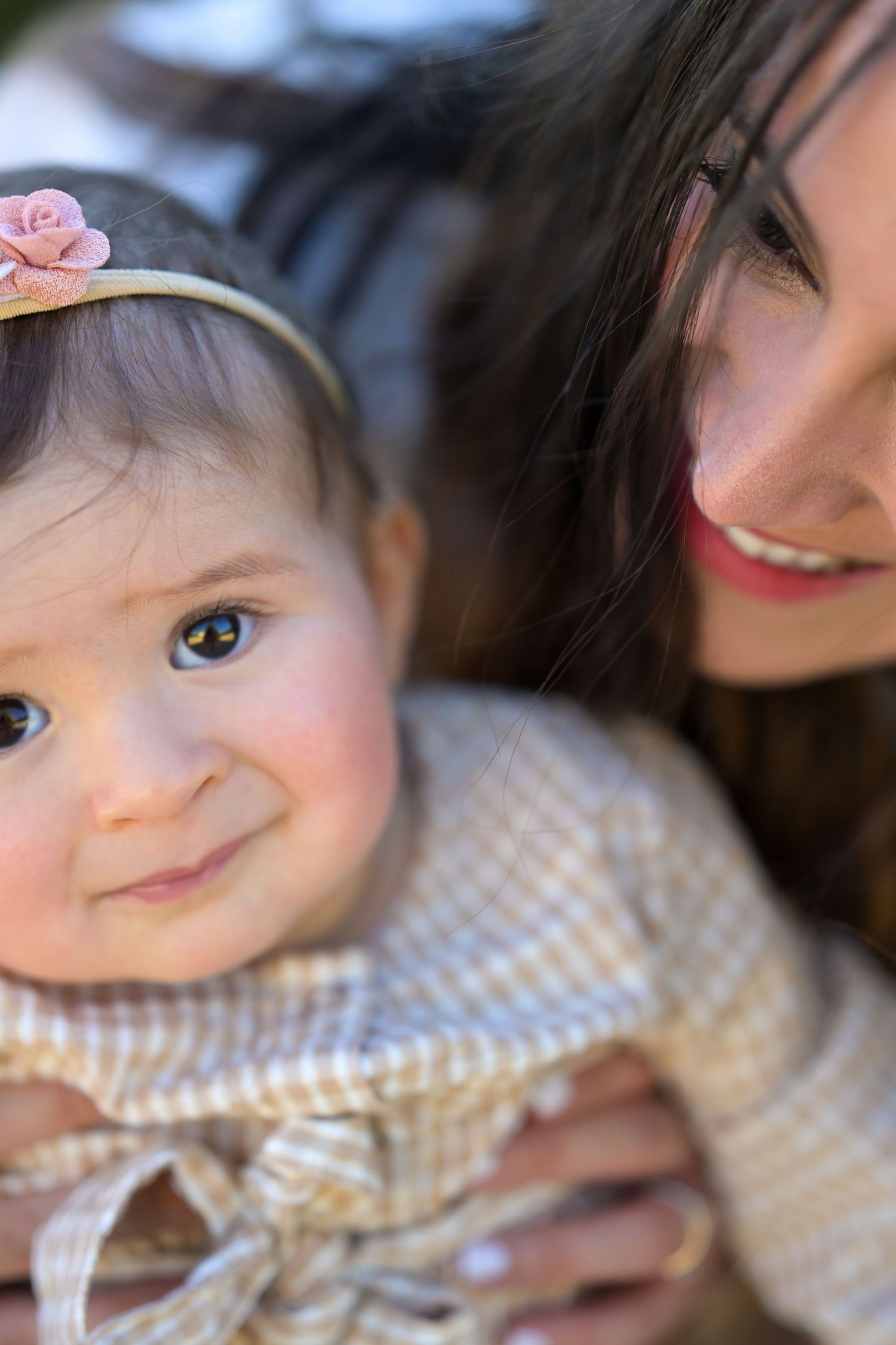 Close-up portrait series showing happy expressions and genuine smiles.