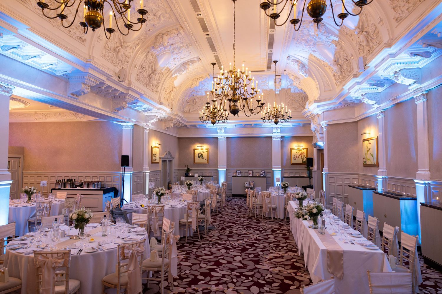 Wedding reception at St Ermin’s Hotel, Westminster, London.