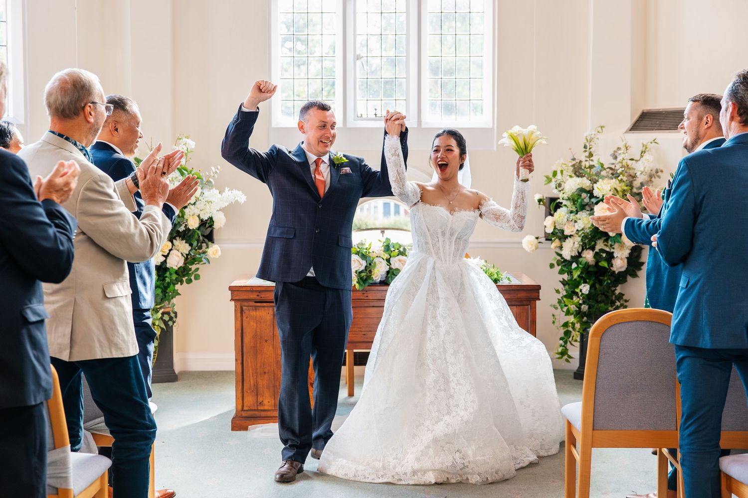 Micro wedding photography in London — town hall ceremony.