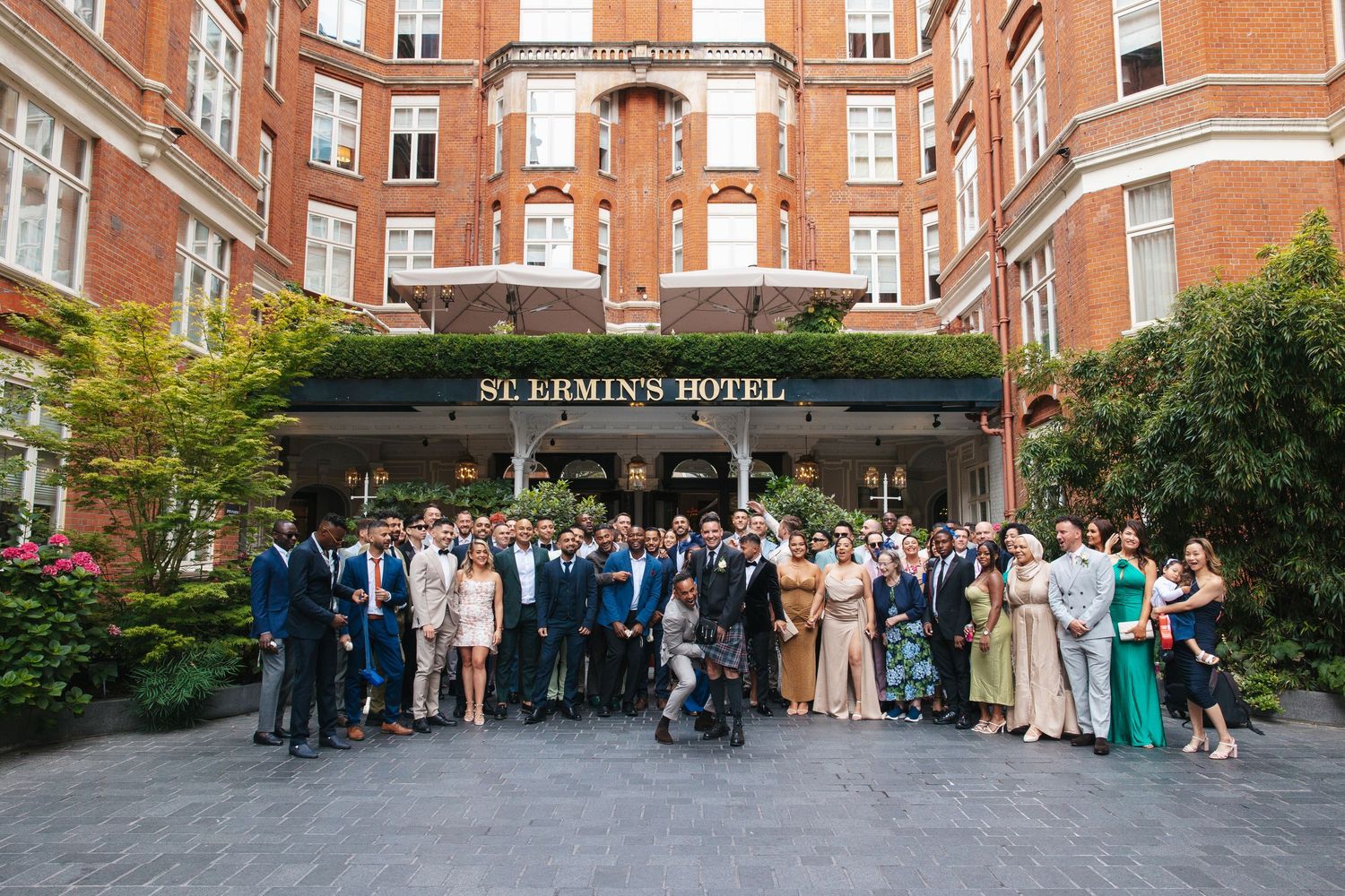 Wedding reception at St Ermin’s Hotel, Westminster, London.