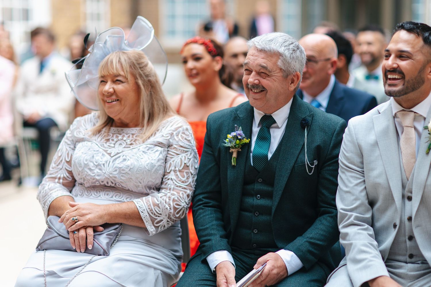 Guest reactions during the Hackney Town Hall wedding ceremony.