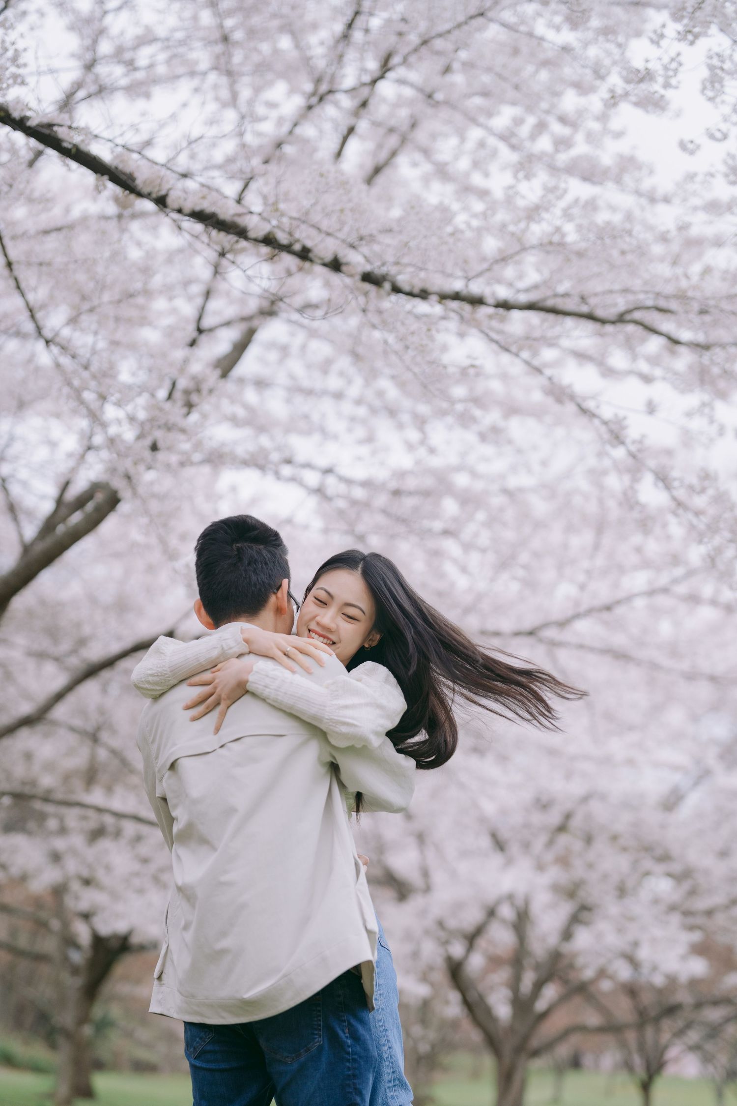 Branch Brook Park New Jersey Cherry Blossom Couple Mini Session