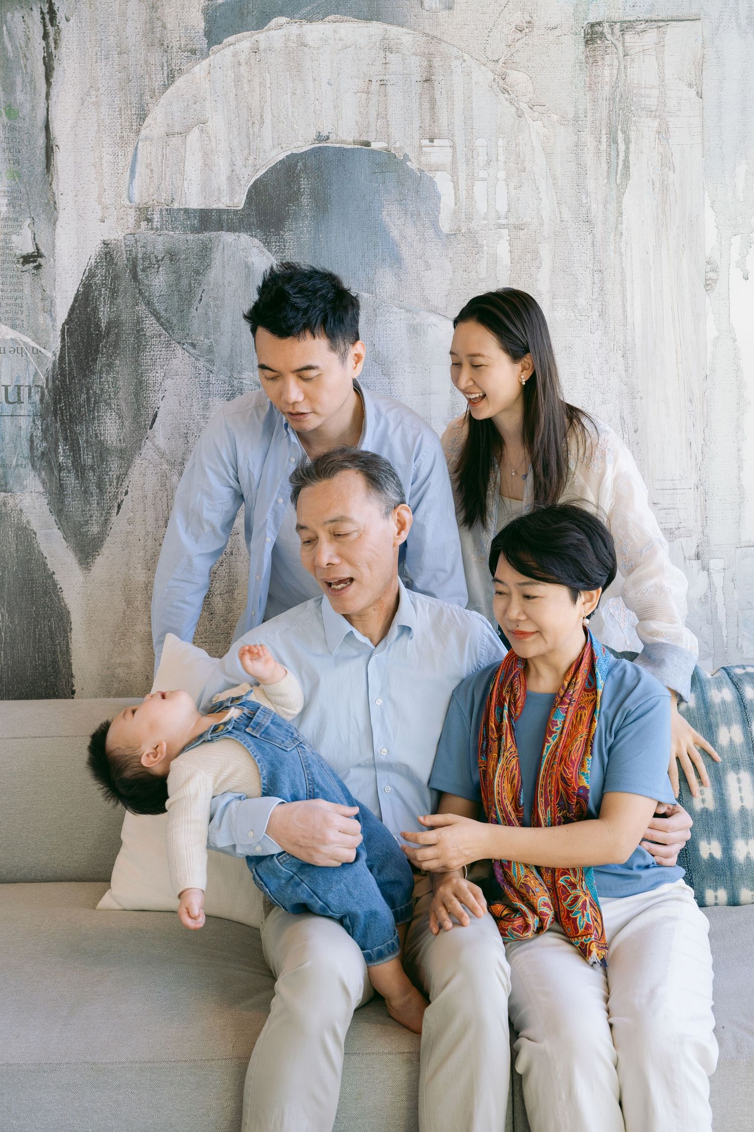 In-home family lifestyle session with 21 months toddler jersey city nj
