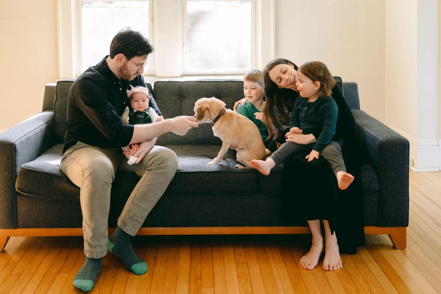 In-home family photography session bergen county new jersey
