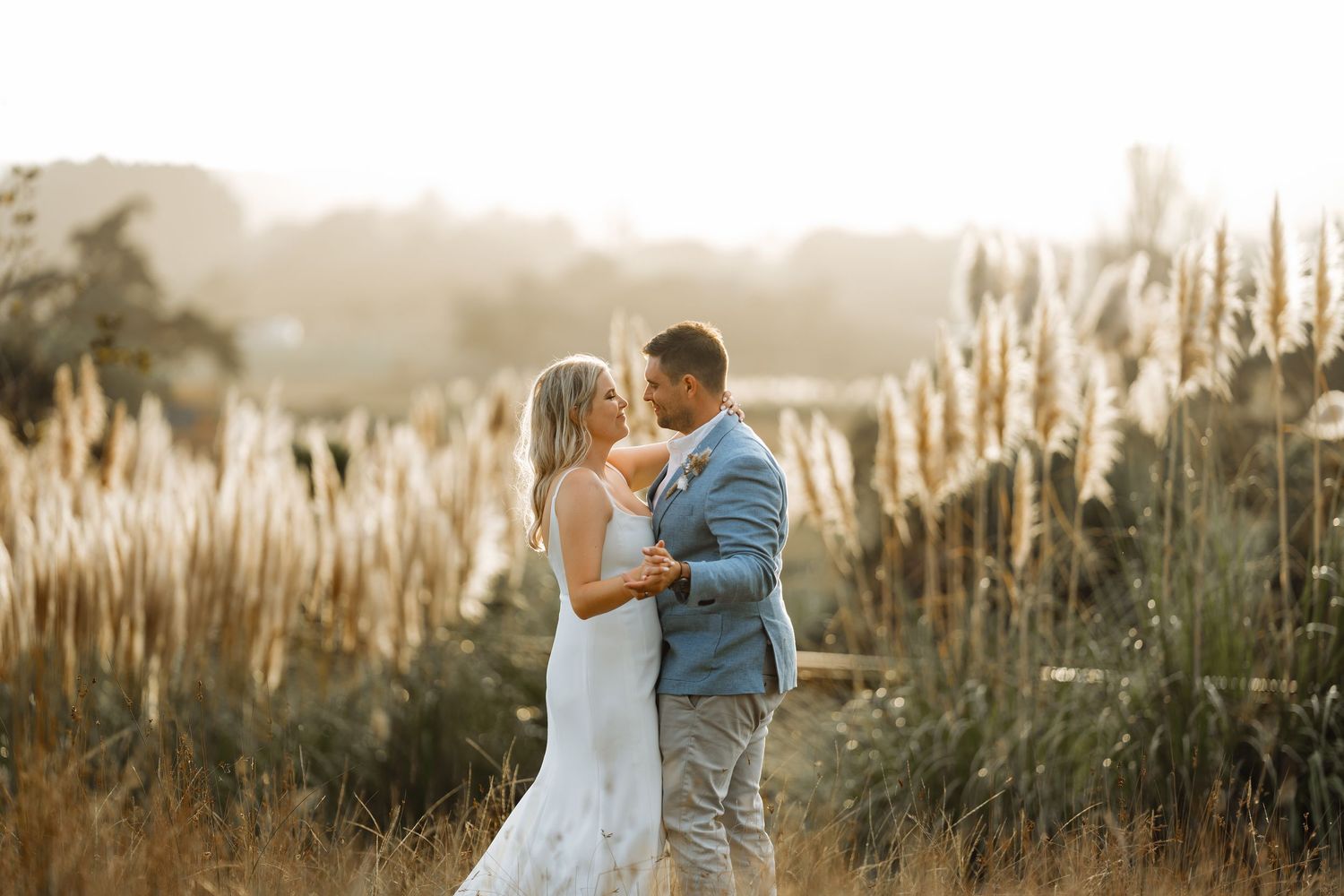 sunset wedding photography