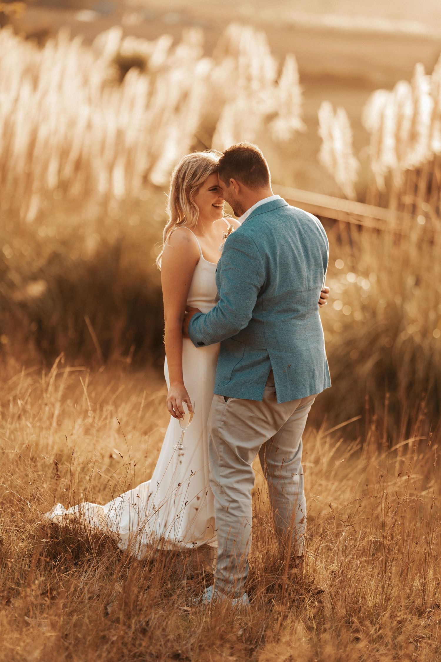 sunset wedding photography