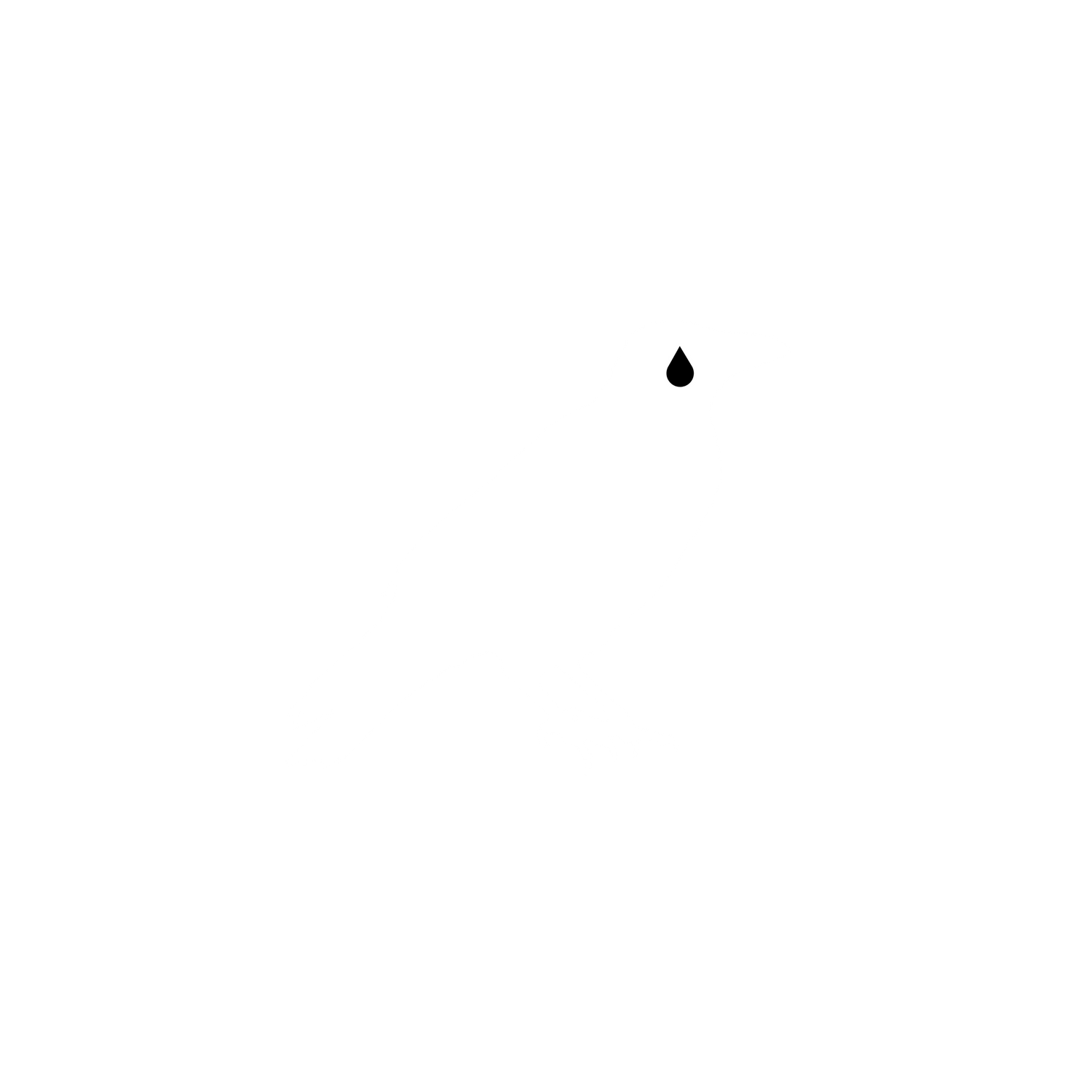 A simple white silhouette of a perched crow against a black background.