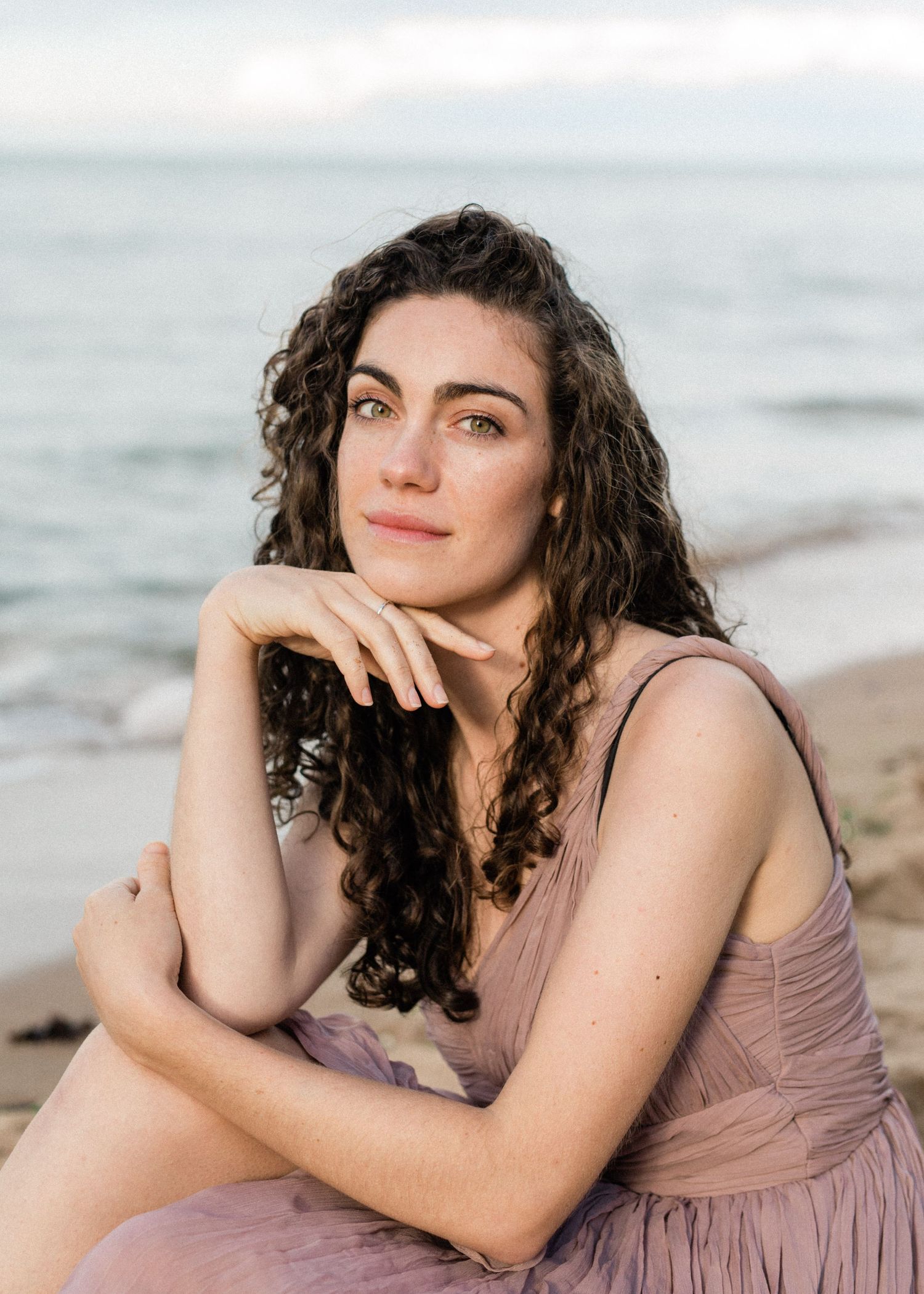 Romantic professional portrait photography of woman in Kent beach