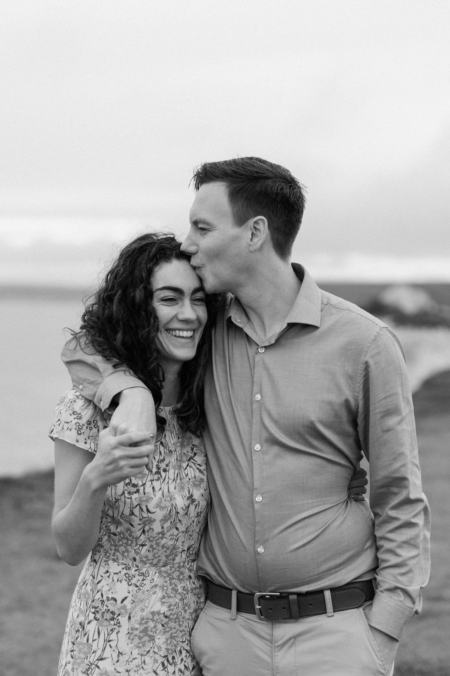 Authentic engagement photography capturing couple's natural connection outdoors in Kent
