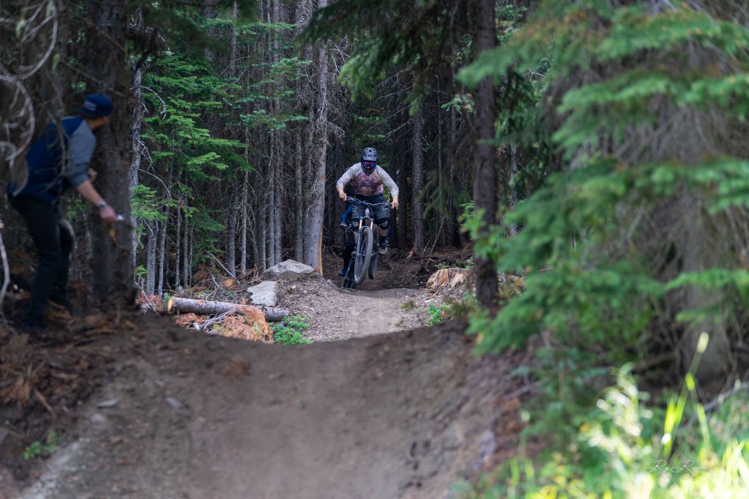 Mountain bikers on the trails in BC
