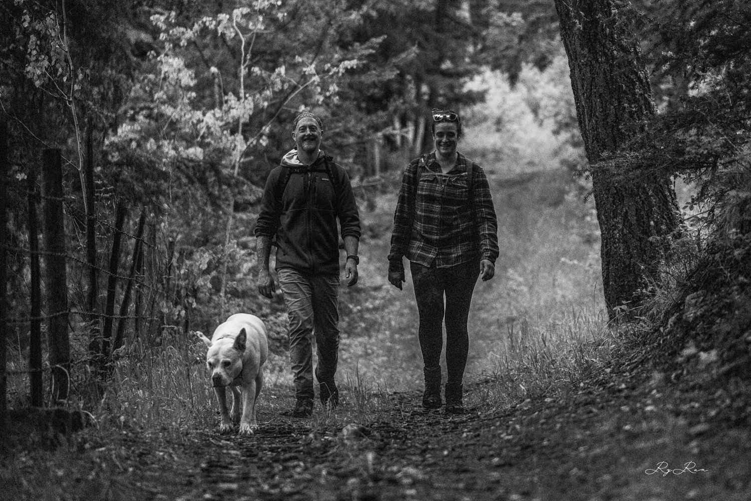 A hike in the forest photo shoot
