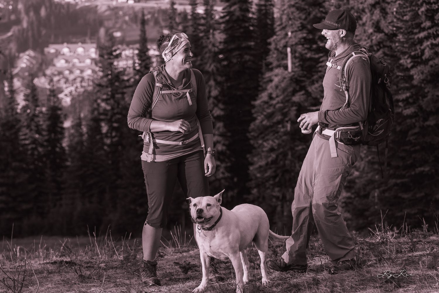 A hike in the forest photo shoot